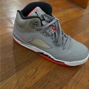 Women’s Air Jordans Gray and Pink Sneakers